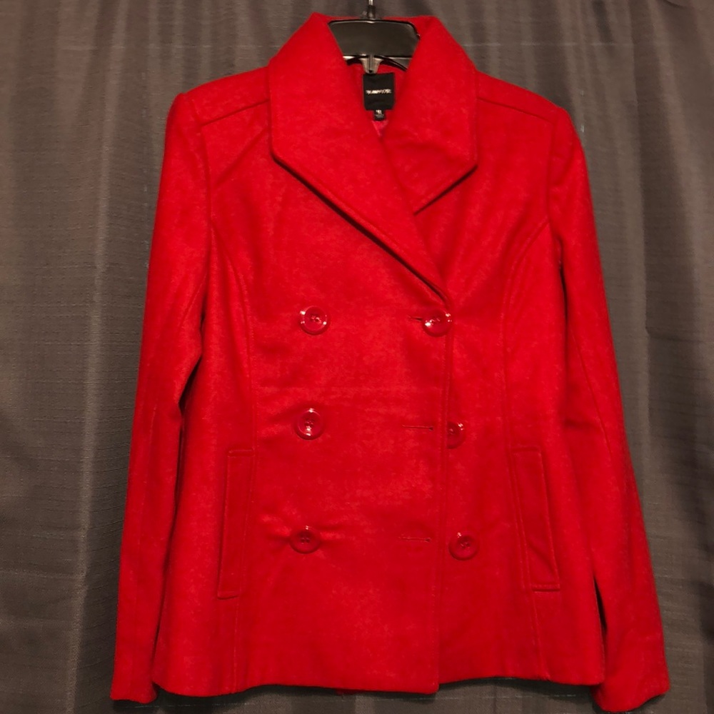 Red peacoat